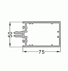 Стойка и ригель ALUMARK 75 мм 6,8м Белый RAL9016