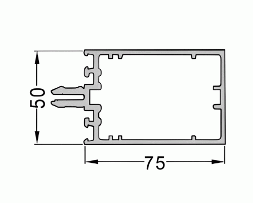 Стойка и ригель ALUMARK 75 мм 6,8м Белый RAL9016 Стойка и ригель ALUMARK 75 мм 6,8м Белый RAL9016