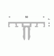 Стойка и ригель ALUMARK 7 мм 6м Белый 6м RAL9016