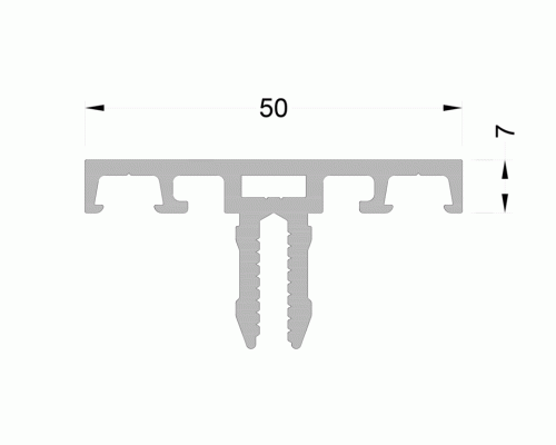 Стойка и ригель ALUMARK 7 мм 6м Белый 6м RAL9016 Стойка и ригель ALUMARK 7 мм 6м Белый 6м RAL9016