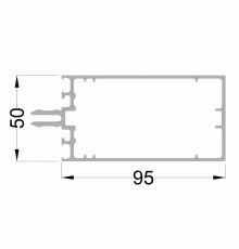Стойка и ригель ALUMARK 95 мм 6.8м RAL9016