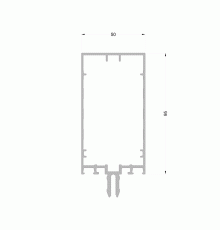 Стойка и ригель L ALUMARK 95 мм 6.8м неокрашенный