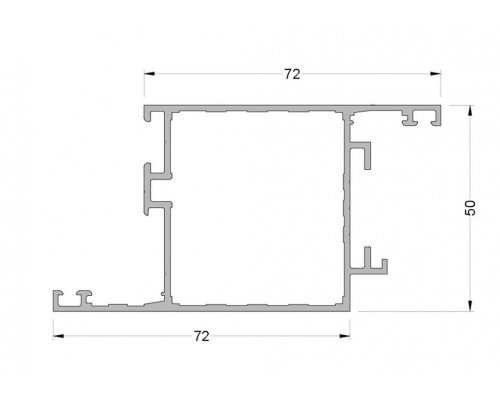 Створка дверная ALUMARK-Z 72/72 мм 6.5м RAL9016 Створка дверная ALUMARK-Z 72/72 мм 6.5м RAL9016