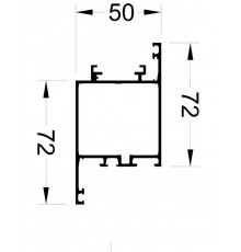 Створка дверная ALUMARK 72/72 мм 6.5м Белый RAL9016