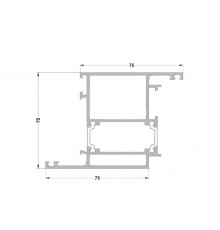 Створка дверная ALUMARK 75/75 мм 6.5м 7024 матовый