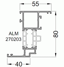 Створка оконная ALUMARK 40/55 мм 6м Белый RAL9016