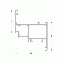 Створка оконная ALUMARK 43/55 мм 6м Белый RAL9016