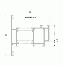 Створка оконная ALUMARK наружного открывания 85/34 мм 6м Белый RAL9016