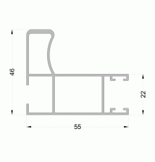 Створка сдвижная боковая с пилоном 6м RAL9016