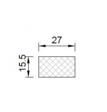 Термовставка из пенополистирола 27х15.5 мм, 1 метр  для 280111/311/312