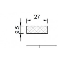 Термовставка из пенополистирола 27х9,5 мм, 1 метр для 280123