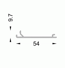 Торцевая накладка вертикальная  ALUMARK 6.0 RAL 9016