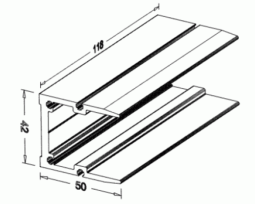 Т-соединитель для 150135 ALUMARK 119мм Т-соединитель для 150135 ALUMARK 119мм