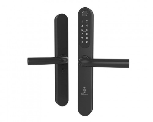 Умный электронный замок Konan Q1 Black (с замком, нажимной гарнитур) Умный электронный замок Konan Q1 Black (с замком, нажимной гарнитур)