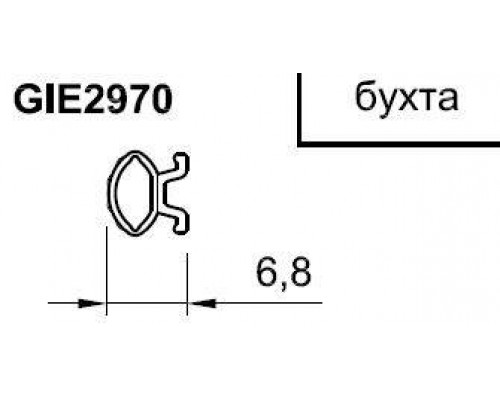 Уплотнитель для двери GOS-S, 100 м, 02970000011