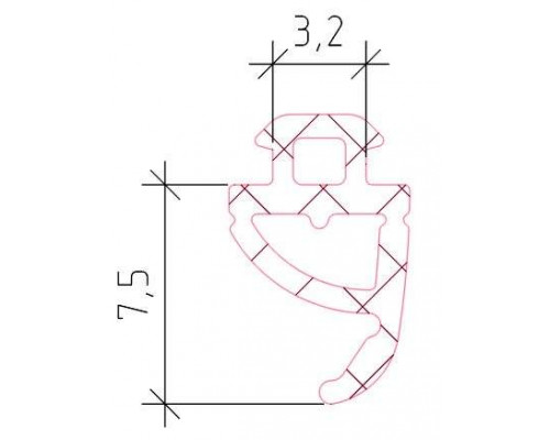 Уплотнитель притвора, EPDM 475м, черный Уплотнитель притвора, EPDM 475м, черный